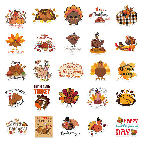 Thanksgiving Stickers Fall Decor 50 Pcs 2