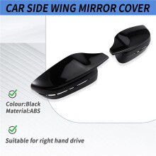 Cubierta de Espejo Retrovisor Lateral de Coche para  Serie 3 5 7 8 G20 G21 G28 320d 330e 330i G30 G38 G11 G12 G15 G16 RHD, Color Negro
