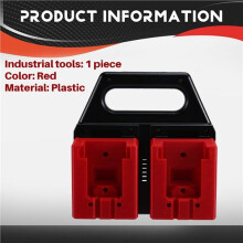 4-Slot Battery Carrying Holder for 18V, Battery Storage Organizer Rack Batteries Caddy with Handle Non-Slip