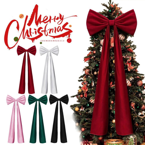 Christmas Satin Bow Red Velvet 5.9 Ft 1