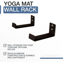 Förvaringsställ för Yogamatta, Skumrulle, Träningsband, Väggkrokar, Gymorganisatör