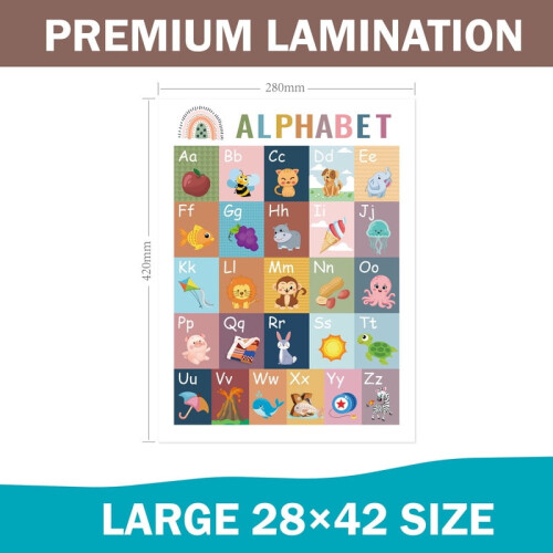 ASL Alphabet Posters Hand Sign Learning Cards 26 1