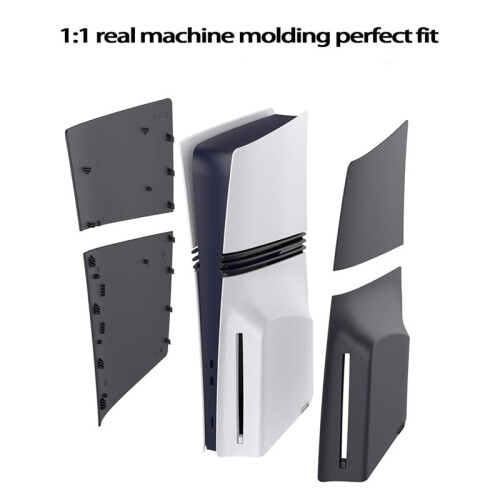For PS5 Pro Disc Version Black Faceplate Case Cover Premium Plastic Gaming Accessories