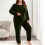 Women's Flannel Pajama Set Long Sleeve Plus Size 1