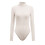Ribbed Turtleneck Bodysuit Beige XL 4