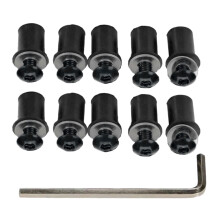 Motorbike Windscreen Screw Set Aluminum M5x16mm