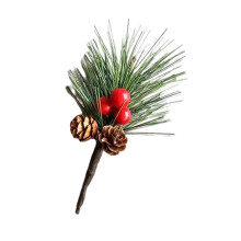Artificial Pine Picks with Red Berries 2x3.14 Inch