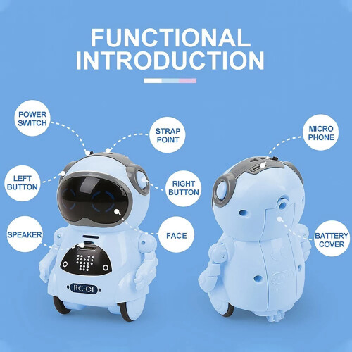 Mini Pocket Robot with Voice, Singing, Dancing, and 2