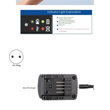 WA3760 Lithium Battery Charger for 20V WA3551 WA3572 WA3550 WA3553 WG629 WA3860 WA3760 WA3880 EU Plug