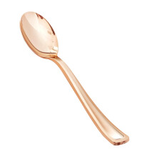 Gold Plastic Spoons Heavy Duty 100 Pack 6.9 Inch