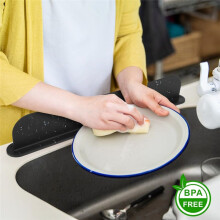 19.29 Inch Sink Water Guard, Silicone Sink Guard, Backsplash Protector for Kitchen Countertop