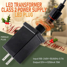 2PCS Replacement Yard Inflatable Adapter 12V 1A,Class 2 Power Supply with 9.84ft Extension Cord US Plug