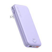 Power Bank 12000mAh PD 20W with AC Plug USB-C I/O
