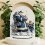Blue Santa Acrylic Desktop Ornament with Belt Base 6
