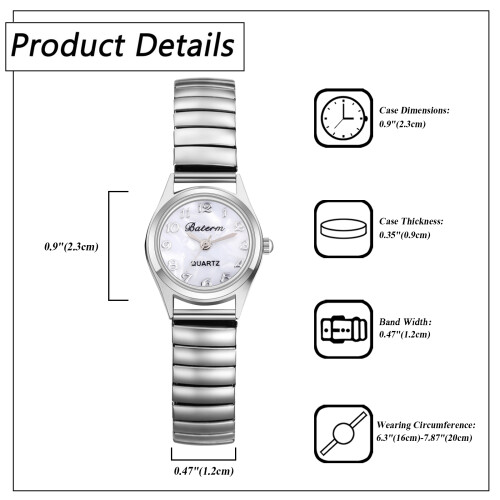 Women's Stainless Steel Elastic Strap Analog Quartz Watch 1