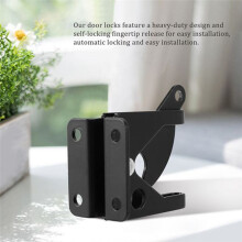 3PCS Self Locking Gate Automatic Heavy Force Lever Fence Gate Lock for Wood Fence Gate Door Latches Black
