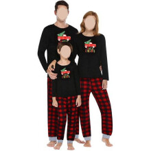 Family Matching Pajama Sets Christmas Holiday Letter Print
