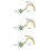 CZ Nose Studs Gold Plated 6 Pieces 20G 5