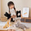 Cat Throw Pillow Plush Cushion Black and White 4