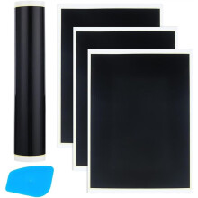 3 Pcs Engraving Marking Paper, Engraving Color Paper with Plastic Scraper Black Optical Marking Paper for Metal Ceramics