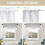 White Christmas Snow Kitchen Valances Grey Sky Pine 4