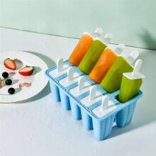 Moldes para Paletas (10 Unidades), Sin Silicona, Fáciles de Desmoldar, 10 Palitos, Color Rosa