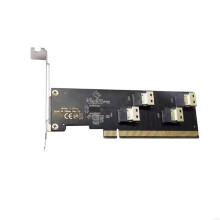 PCI-E 3.0 4.0 X16 Naar 4-Poorts SFF-8654 4i Uitbreidingsadapterkaart Moederbord PCIe Split-Kaart Naar VROC Vier-Poorts NVMe-Schijf