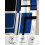 Sheer Curtains Abstract Black Blue Geometric Stripe 52x72 6