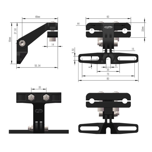 Stainless Steel Taillight Mount Bracket for E-bike Camera 1