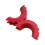 Shackle Protector Cover Red Resin-Coated Metal 2 Pcs 1