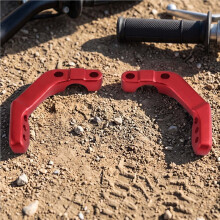Soporte de Guardabarros para Motocicleta, de 22 mm, Tapas de Tubo del Manillar, Abrazadera de Guardabarros Universal Roja