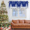 Christmas Snowflake Valance Blue White 54x18 in 2