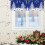 Christmas Snowflake Valance Blue White 54x18 in 4