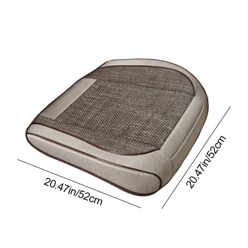 Linen Seat Cushion with Mesh Insert and Cooling Perforations 2