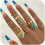 Stackable Moon Star Rings for Women Gold Boho Knuckle 1