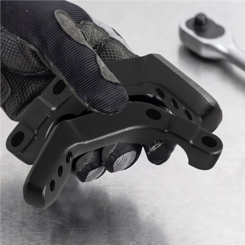 Motorcycle Handguard Support Bracket Mount 22mm Handlebar Tube Caps Handlebar Guard Clamp Universal Black 2