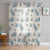 Sheer Curtains Blue-Gray Eucalyptus on Linen 52x84 in Light 3