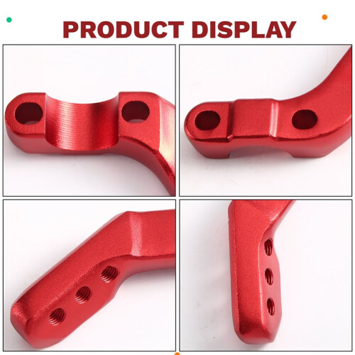 Motorcycle Handguard Support Bracket Mount 22mm Handlebar Tube Caps Handlebar Guard Clamp Universal Red 1