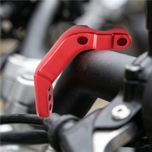 Motorcycle Handguard Support Bracket Mount 22mm Handlebar Tube Caps Handlebar Guard Clamp Universal Red 2