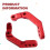 Motorcycle Handguard Support Bracket Mount 22mm Handlebar Tube Caps Handlebar Guard Clamp Universal Red 7