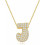 Bubble Letter Necklace 18K Gold-Plated Initial Pendant 1