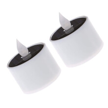 Solar LED Tealight Candle Flickering Flame 2 Pack