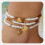 Waterproof Beaded Anklet for Women Gold Boho Seashell Design 1