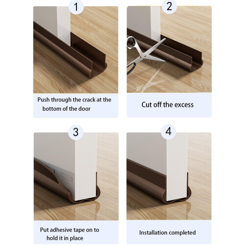 Door Draft Stopper White Adjustable Weather Seal 2