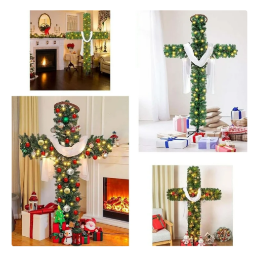 Foldable Pre-Lit LED Christmas Tree 5ft or 6ft Indoor