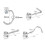 C-Shaped Nose Ring Set with Zirconia 12 pcs 4