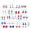 Soumake Patriotic Dangle Earrings Red White Blue 1 Pair 6
