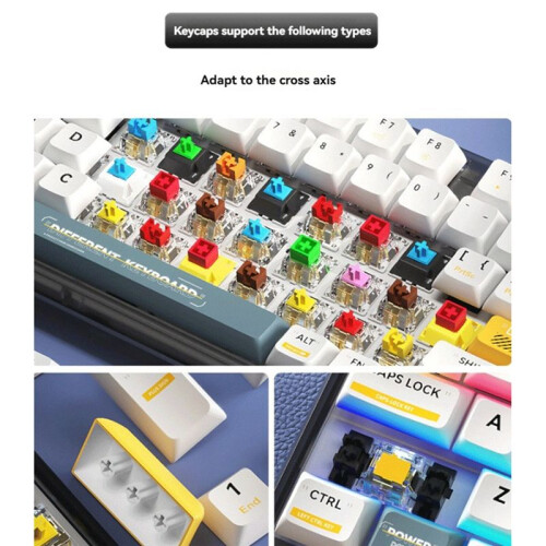 Clear Keycaps Set  Transparent Keyboard Keycap with Shine-Through Design Replacement Keycap 2