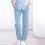 Women's Light Blue Lounge Pants Cotton Blend XL 4