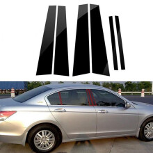 Black Pillar Posts for Honda Accord 2008–2013 (6 pcs)
